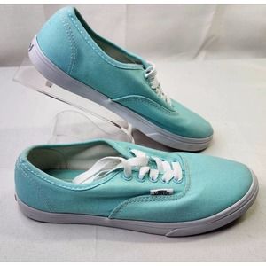 VANS Unisex Teal Blue Lace Up Low Top Skateboarding Sneakers Shoes Size M4.5 W6